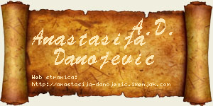 Anastasija Danojević vizit kartica